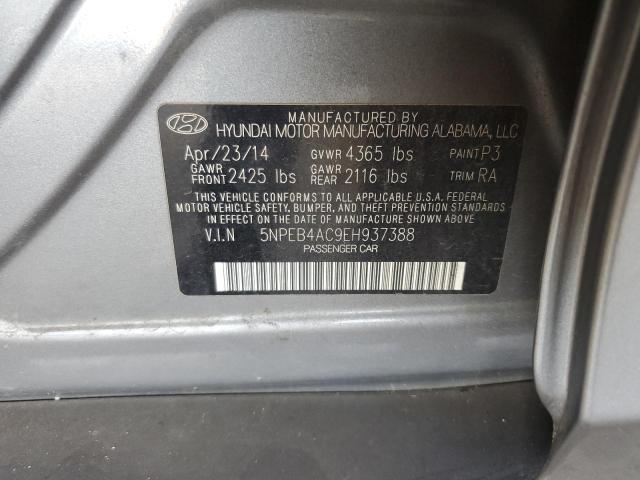 Photo 11 VIN: 5NPEB4AC9EH937388 - HYUNDAI SONATA GLS 