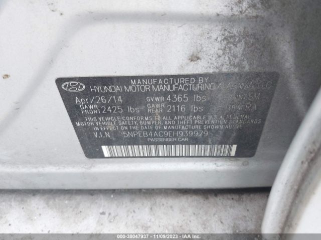 Photo 8 VIN: 5NPEB4AC9EH939979 - HYUNDAI SONATA 