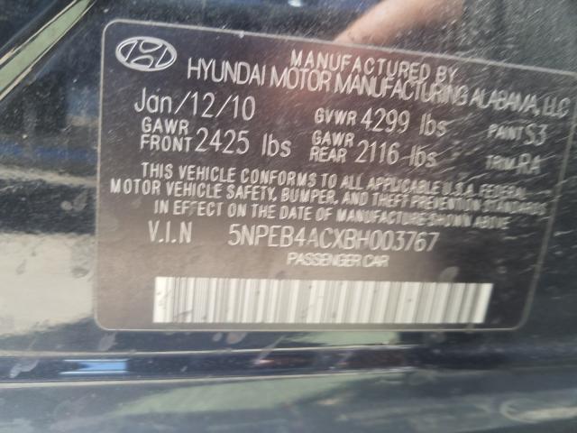 Photo 9 VIN: 5NPEB4ACXBH003767 - HYUNDAI SONATA GLS 