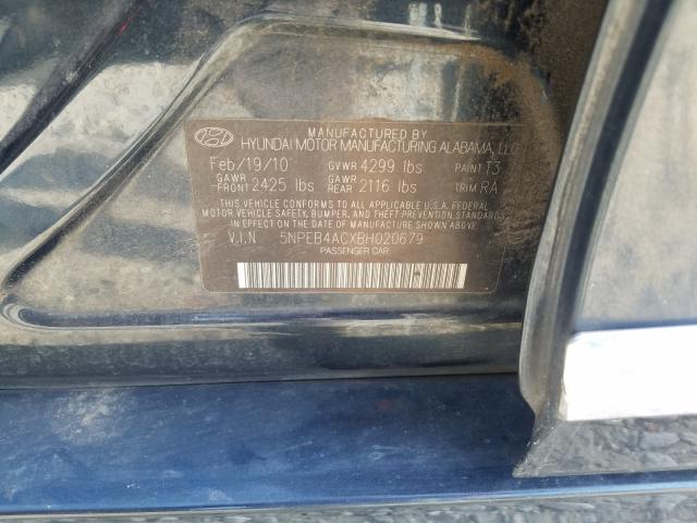 Photo 9 VIN: 5NPEB4ACXBH020679 - HYUNDAI SONATA GLS 