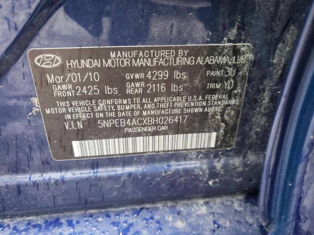 Photo 9 VIN: 5NPEB4ACXBH026417 - HYUNDAI SONATA GLS 