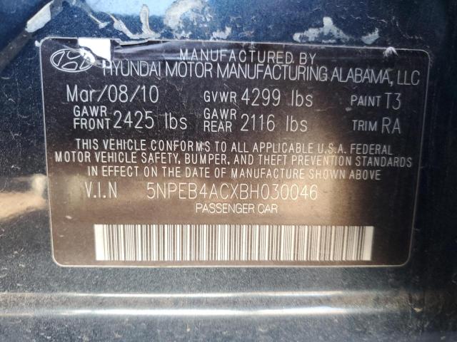 Photo 9 VIN: 5NPEB4ACXBH030046 - HYUNDAI SONATA GLS 