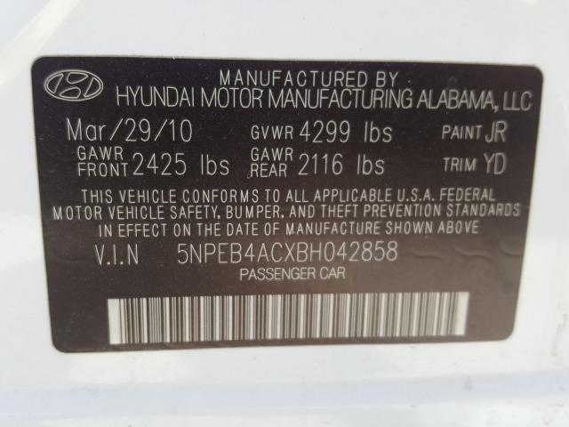 Photo 9 VIN: 5NPEB4ACXBH042858 - HYUNDAI SONATA GLS 