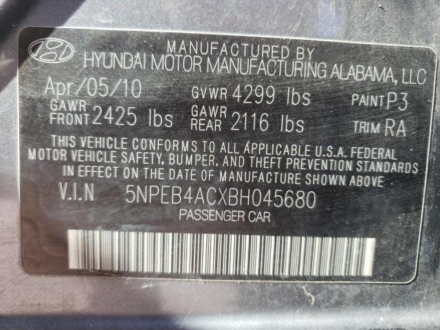 Photo 9 VIN: 5NPEB4ACXBH045680 - HYUNDAI SONATA GLS 