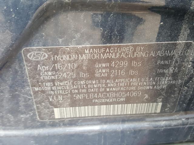 Photo 9 VIN: 5NPEB4ACXBH054069 - HYUNDAI SONATA GLS 