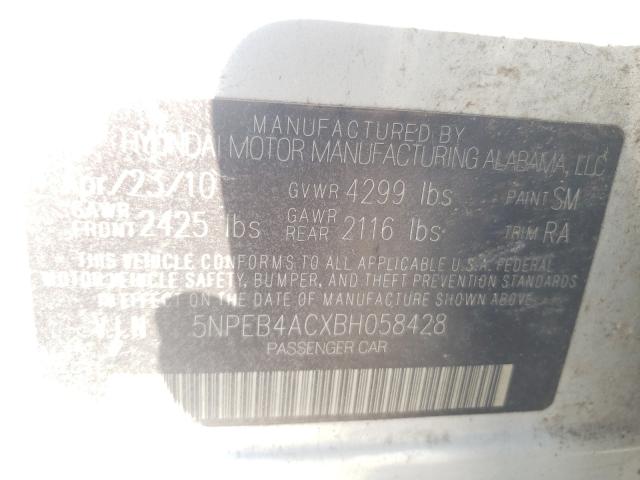 Photo 9 VIN: 5NPEB4ACXBH058428 - HYUNDAI SONATA GLS 