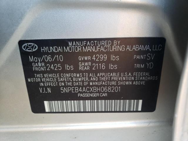 Photo 12 VIN: 5NPEB4ACXBH068201 - HYUNDAI SONATA 