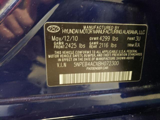 Photo 11 VIN: 5NPEB4ACXBH072300 - HYUNDAI SONATA 