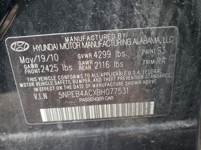 Photo 9 VIN: 5NPEB4ACXBH077531 - HYUNDAI SONATA GLS 