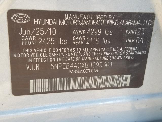 Photo 9 VIN: 5NPEB4ACXBH099304 - HYUNDAI SONATA GLS 