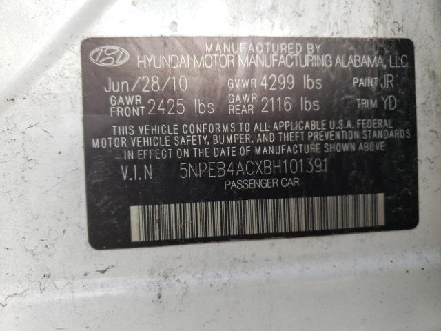 Photo 12 VIN: 5NPEB4ACXBH101391 - HYUNDAI SONATA 