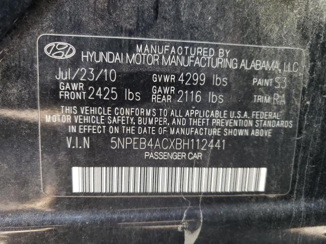 Photo 9 VIN: 5NPEB4ACXBH112441 - HYUNDAI SONATA GLS 