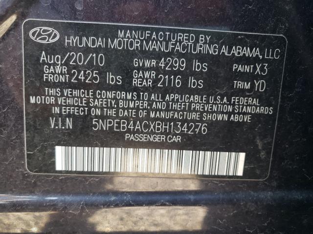 Photo 9 VIN: 5NPEB4ACXBH134276 - HYUNDAI SONATA GLS 