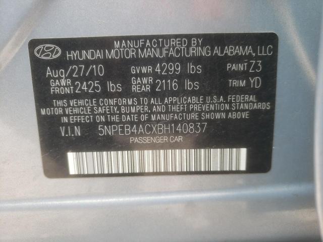 Photo 9 VIN: 5NPEB4ACXBH140837 - HYUNDAI SONATA GLS 