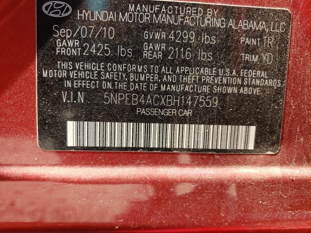 Photo 9 VIN: 5NPEB4ACXBH147559 - HYUNDAI SONATA GLS 