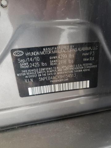 Photo 11 VIN: 5NPEB4ACXBH154513 - HYUNDAI SONATA GLS 