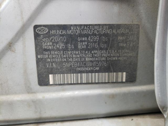 Photo 9 VIN: 5NPEB4ACXBH159761 - HYUNDAI SONATA GLS 