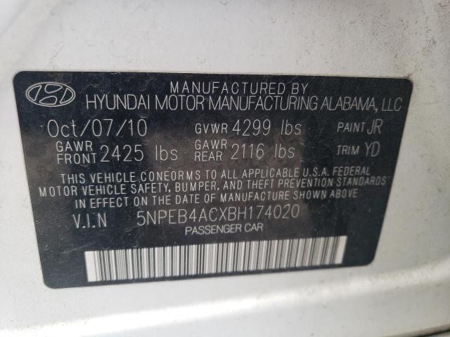 Photo 9 VIN: 5NPEB4ACXBH174020 - HYUNDAI SONATA GLS 