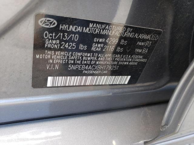 Photo 12 VIN: 5NPEB4ACXBH179251 - HYUNDAI SONATA 