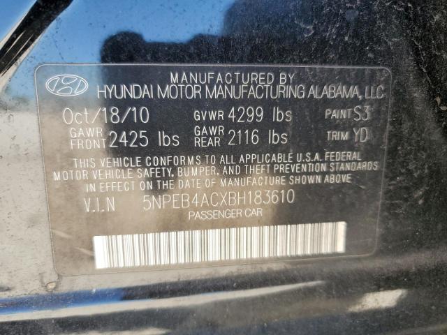 Photo 11 VIN: 5NPEB4ACXBH183610 - HYUNDAI SONATA 