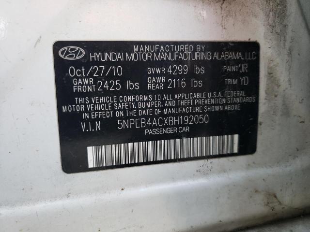 Photo 11 VIN: 5NPEB4ACXBH192050 - HYUNDAI SONATA GLS 