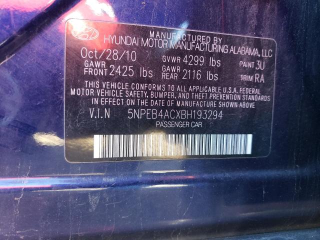 Photo 11 VIN: 5NPEB4ACXBH193294 - HYUNDAI SONATA GLS 