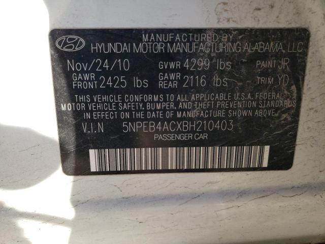 Photo 12 VIN: 5NPEB4ACXBH210403 - HYUNDAI SONATA GLS 