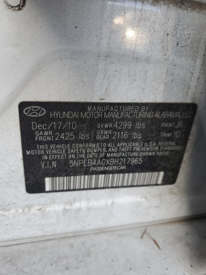 Photo 11 VIN: 5NPEB4ACXBH217965 - HYUNDAI SONATA 