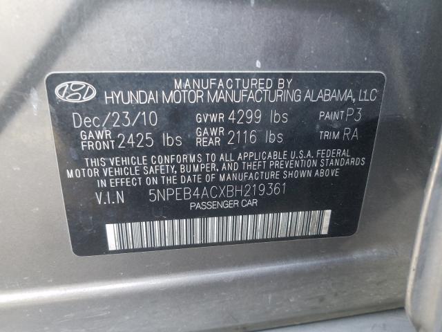 Photo 9 VIN: 5NPEB4ACXBH219361 - HYUNDAI SONATA GLS 