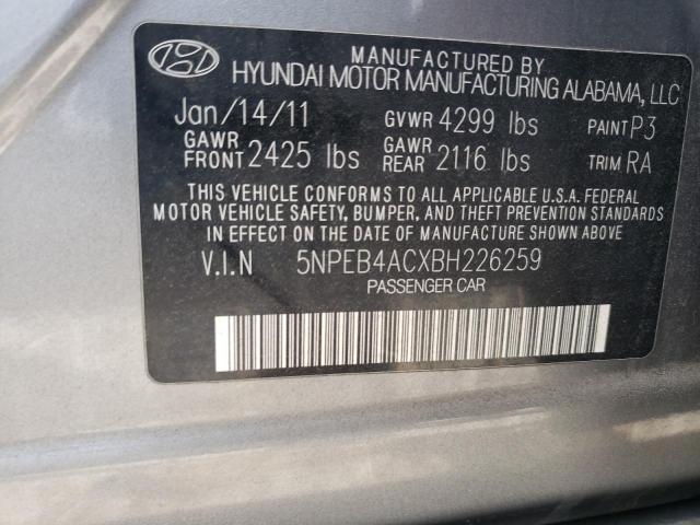 Photo 9 VIN: 5NPEB4ACXBH226259 - HYUNDAI SONATA GLS 