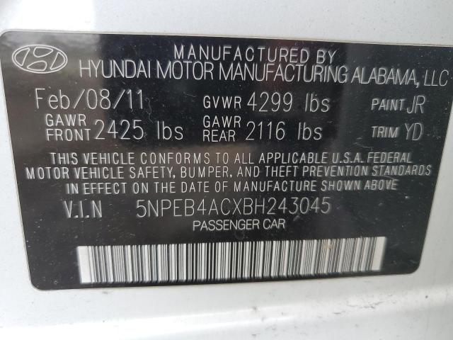 Photo 12 VIN: 5NPEB4ACXBH243045 - HYUNDAI SONATA 