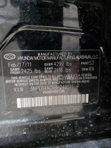 Photo 11 VIN: 5NPEB4ACXBH249511 - HYUNDAI SONATA 