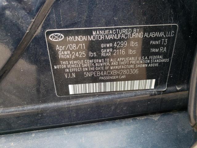 Photo 11 VIN: 5NPEB4ACXBH280306 - HYUNDAI SONATA GLS 