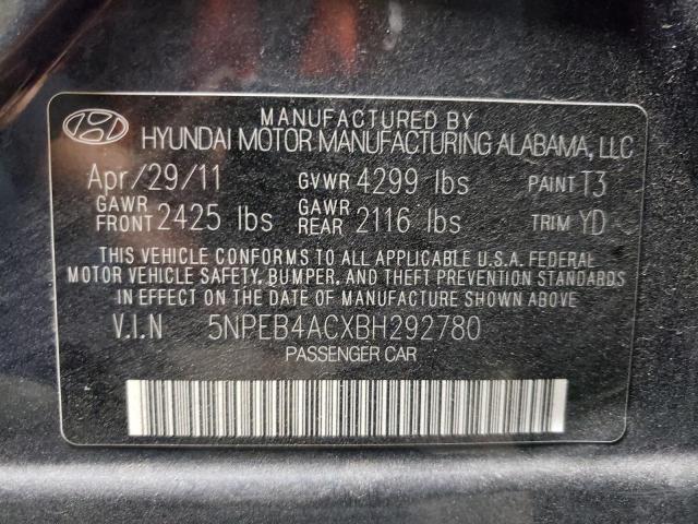 Photo 11 VIN: 5NPEB4ACXBH292780 - HYUNDAI SONATA GLS 