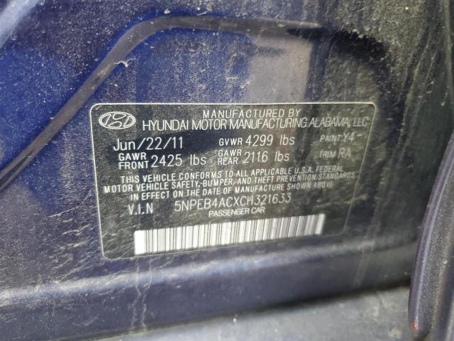 Photo 11 VIN: 5NPEB4ACXCH321633 - HYUNDAI SONATA 