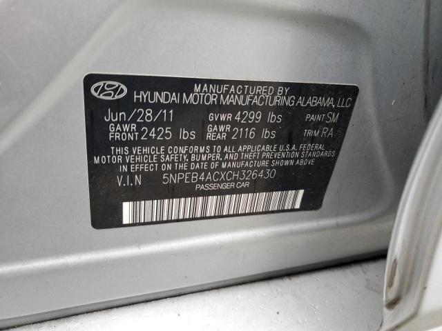 Photo 11 VIN: 5NPEB4ACXCH326430 - HYUNDAI SONATA GLS 