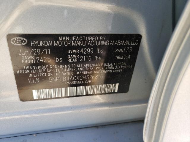 Photo 9 VIN: 5NPEB4ACXCH326816 - HYUNDAI SONATA GLS 