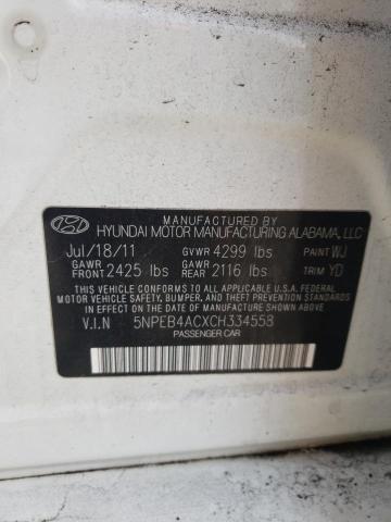 Photo 11 VIN: 5NPEB4ACXCH334558 - HYUNDAI SONATA GLS 