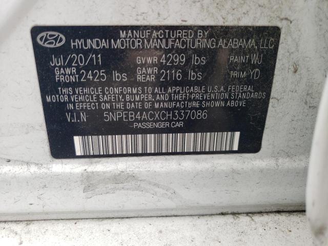 Photo 11 VIN: 5NPEB4ACXCH337086 - HYUNDAI SONATA 