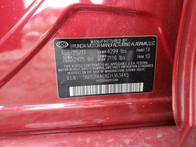 Photo 9 VIN: 5NPEB4ACXCH363445 - HYUNDAI SONATA GLS 