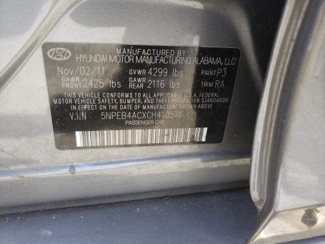 Photo 9 VIN: 5NPEB4ACXCH410571 - HYUNDAI SONATA GLS 