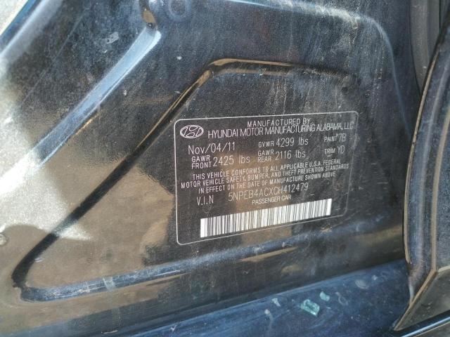 Photo 9 VIN: 5NPEB4ACXCH412479 - HYUNDAI SONATA GLS 