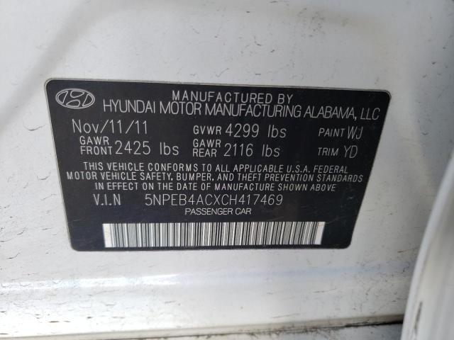 Photo 12 VIN: 5NPEB4ACXCH417469 - HYUNDAI SONATA GLS 