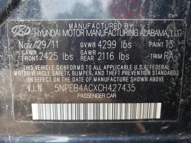 Photo 11 VIN: 5NPEB4ACXCH427435 - HYUNDAI SONATA GLS 