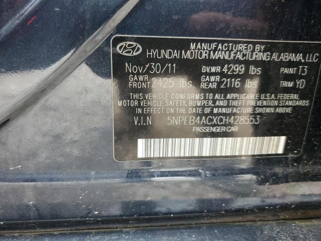 Photo 11 VIN: 5NPEB4ACXCH428553 - HYUNDAI SONATA 