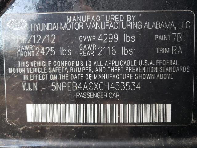 Photo 11 VIN: 5NPEB4ACXCH453534 - HYUNDAI SONATA 