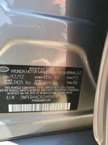 Photo 11 VIN: 5NPEB4ACXCH454747 - HYUNDAI SONATA GLS 