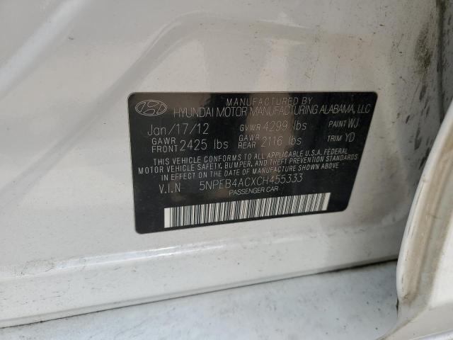 Photo 11 VIN: 5NPEB4ACXCH455333 - HYUNDAI SONATA GLS 