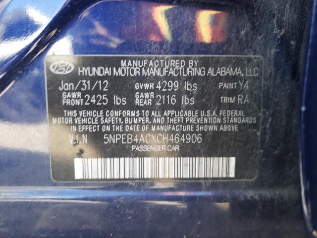 Photo 11 VIN: 5NPEB4ACXCH464906 - HYUNDAI SONATA 