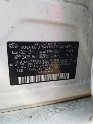 Photo 9 VIN: 5NPEB4ACXCH485982 - HYUNDAI SONATA GLS 